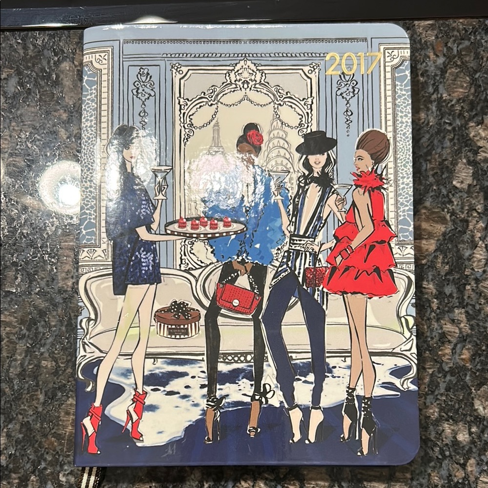 Henri Bendel Blue and White Illustrated Notebook
